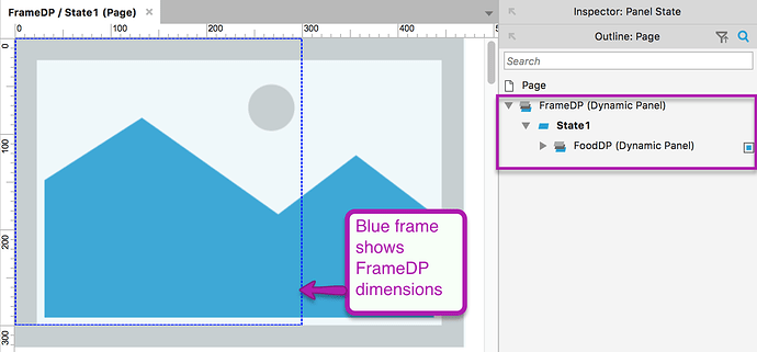 Dynamic panel frame setup