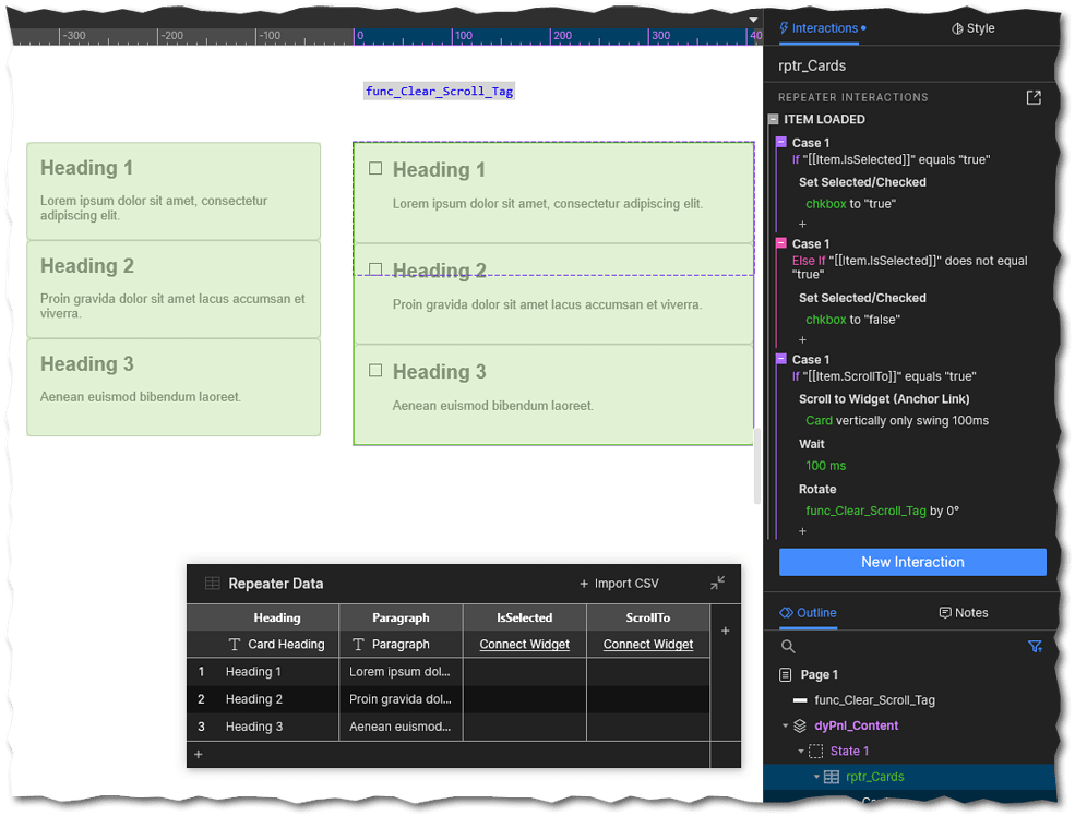 Scroll to Widget from Repeater to Repeater Axure RP 10 Axure Forums