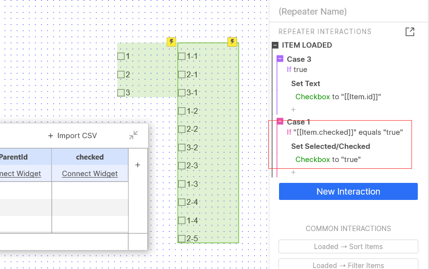 Changing the state of a checkbox within a repeater row? Axure RP 10